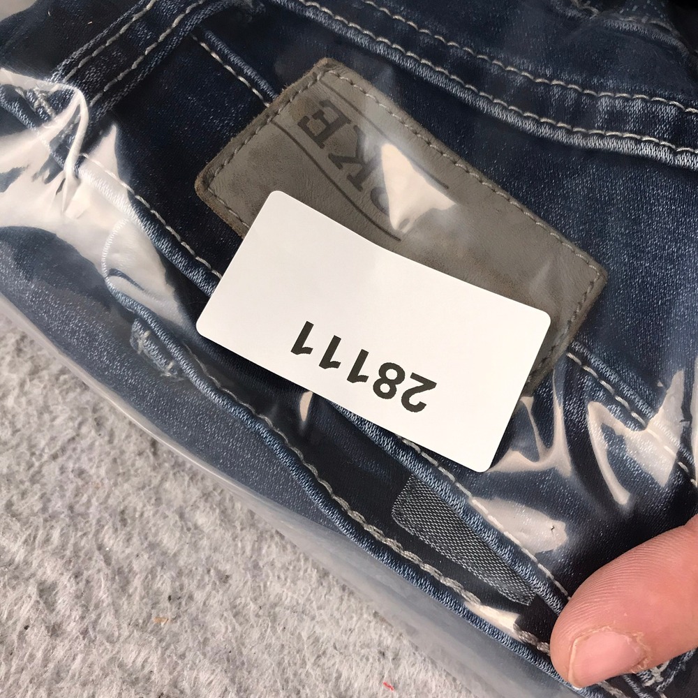 BKE Alec Jeans Men 29L (28x30) Blue Straight Leg Dark Wash Distressed Denim - Picture 15 of 15